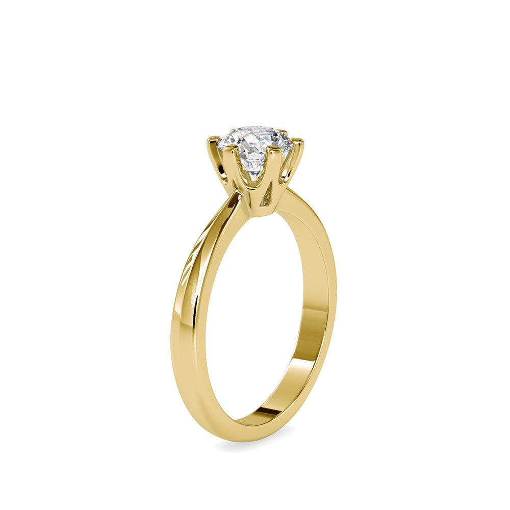 Baronial Diamond Stone Ring Yellow gold