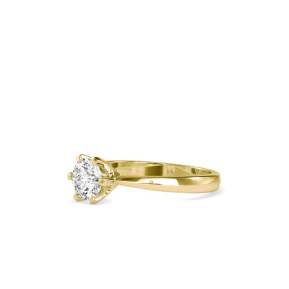 Baronial Diamond Stone Ring Yellow gold