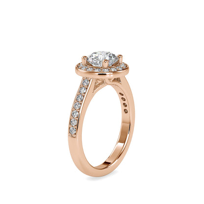 Matron Diamond Stone Engagement Ring Rose gold