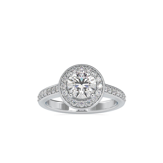 Matron Diamond Stone Engagement Ring White gold