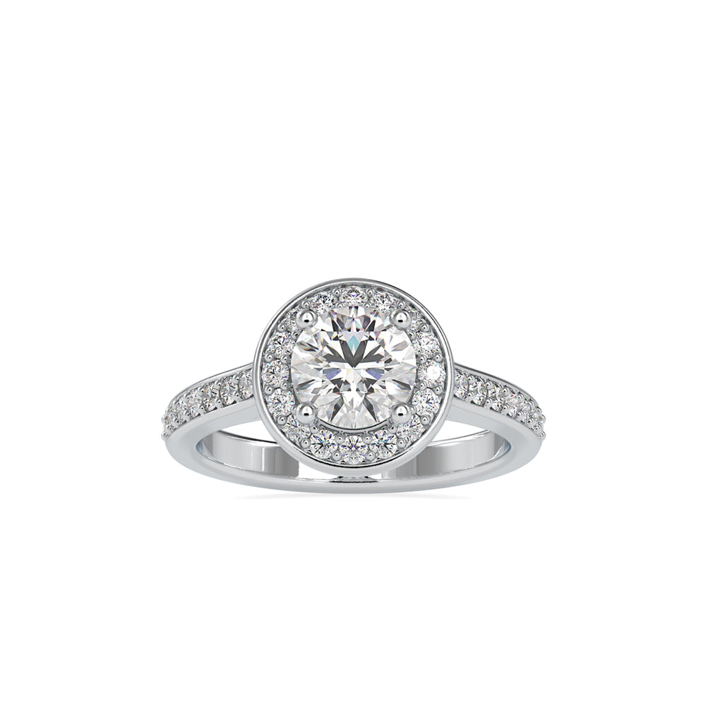 Matron Diamond Stone Engagement Ring Platinum