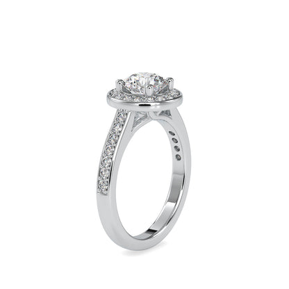 Matron Diamond Stone Engagement Ring Platinum