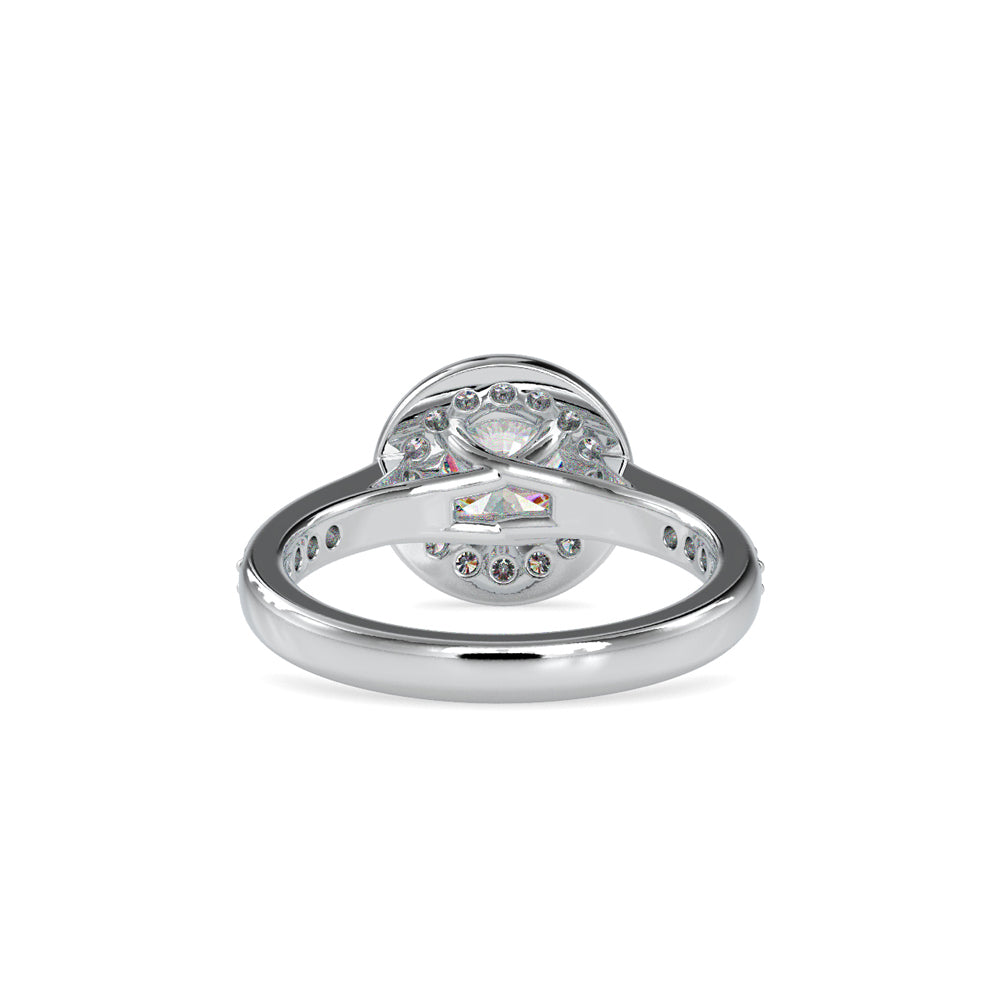 Matron Diamond Stone Engagement Ring Platinum