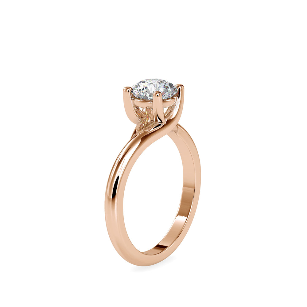 Consort Prong Diamond Ring Rose gold