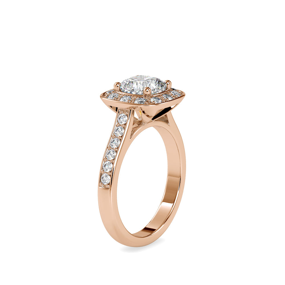 Cushion Majesty Diamond Ring Rose gold