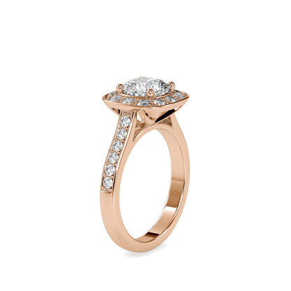 Cushion Majesty Diamond Ring Rose gold