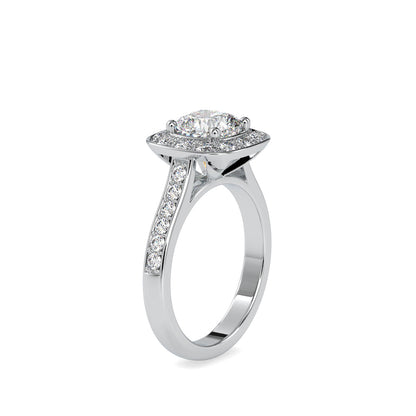 Cushion Majesty Diamond Ring Platinum