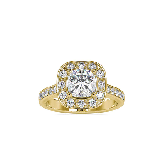 Cushion Majesty Diamond Ring Yellow gold