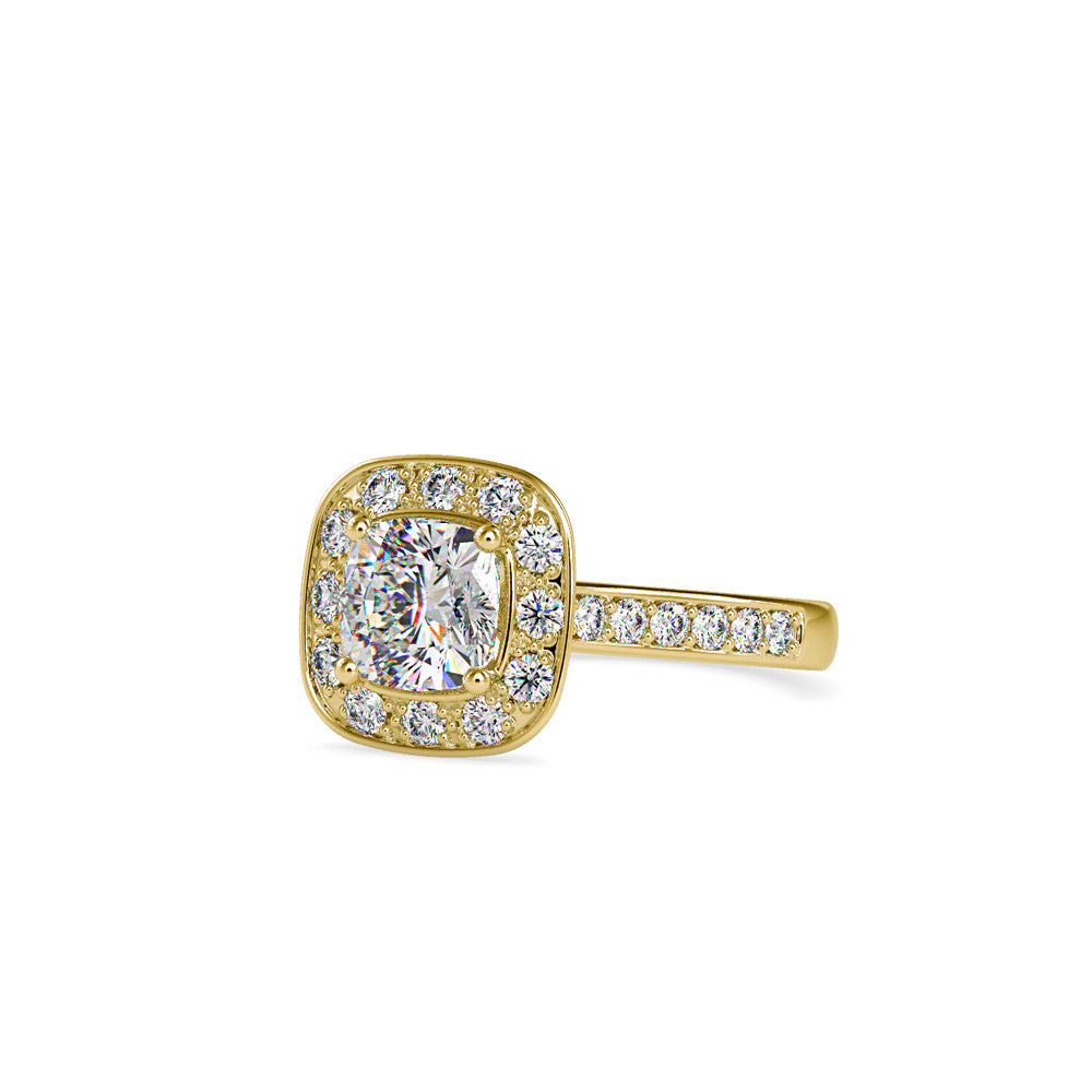 Cushion Majesty Diamond Ring Yellow gold