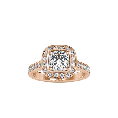 Monarch Halo Diamond Ring Rose gold