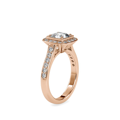 Monarch Halo Diamond Ring Rose gold