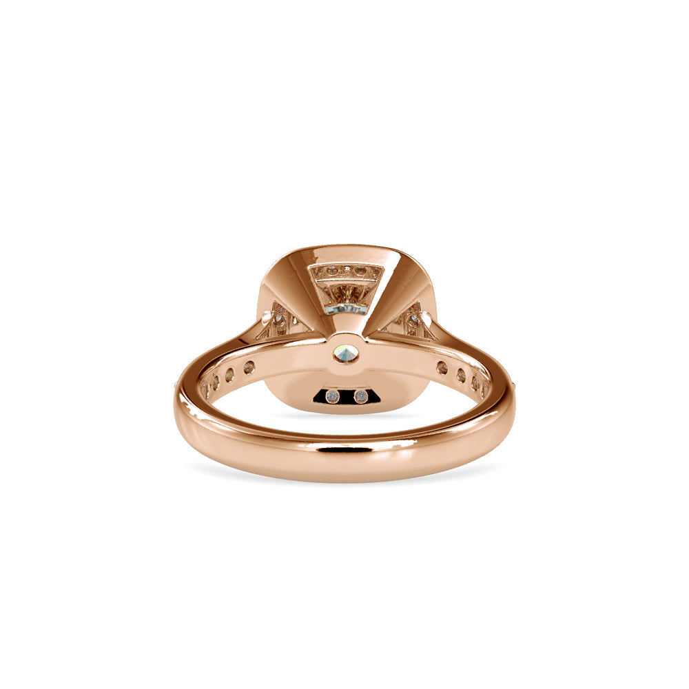 Monarch Halo Diamond Ring Rose gold