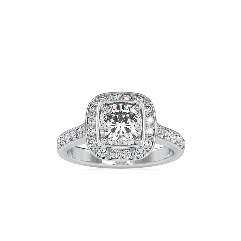 Monarch Halo Diamond Ring White gold