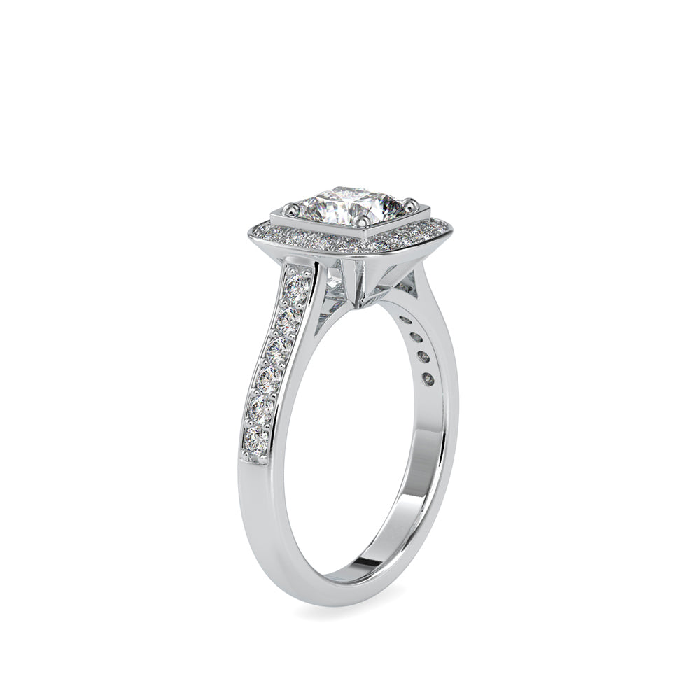 Monarch Halo Diamond Ring White gold