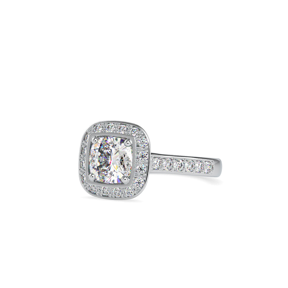 Monarch Halo Diamond Ring White gold