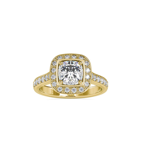 Monarch Halo Diamond Ring Yellow gold