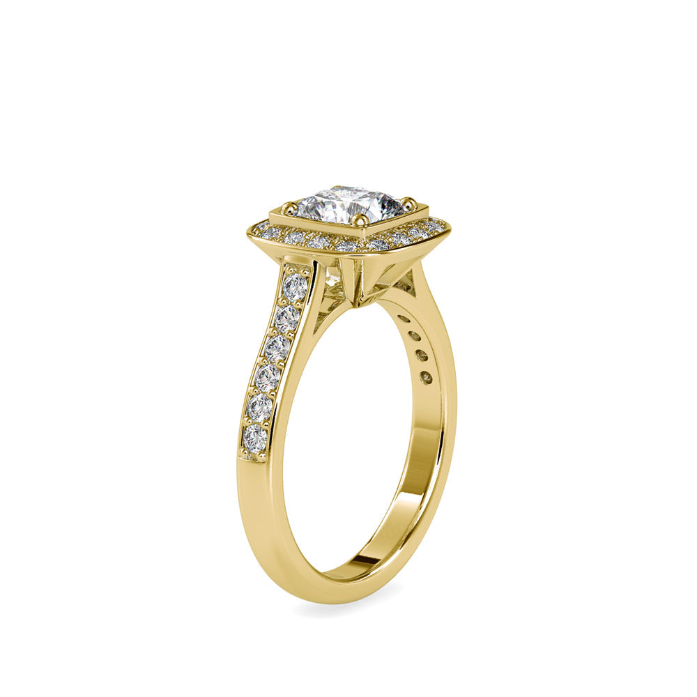 Monarch Halo Diamond Ring Yellow gold