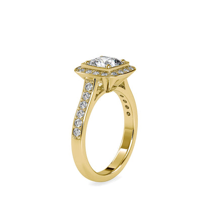 Monarch Halo Diamond Ring Yellow gold