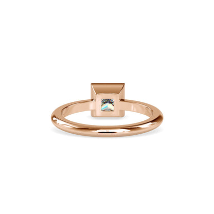 Faith Princess Stone Diamond Ring Rose gold