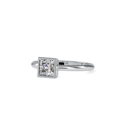 Faith Princess Stone Diamond Ring Platinum