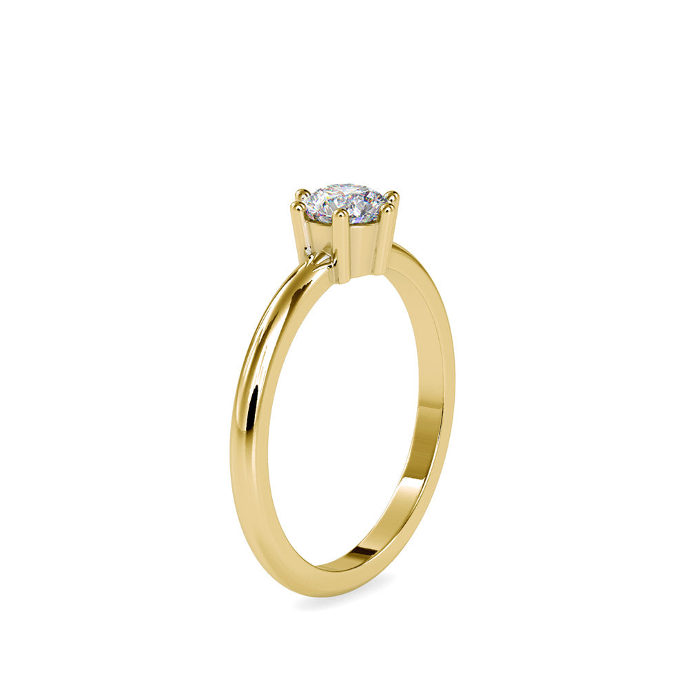 Devotion Diamond Prong Ring Yellow gold