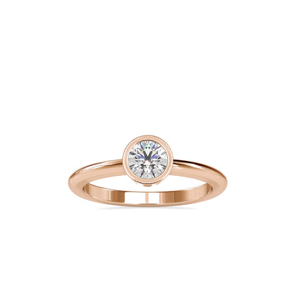 Brilliant Round Cut Diamond Engagement Ring Rose gold