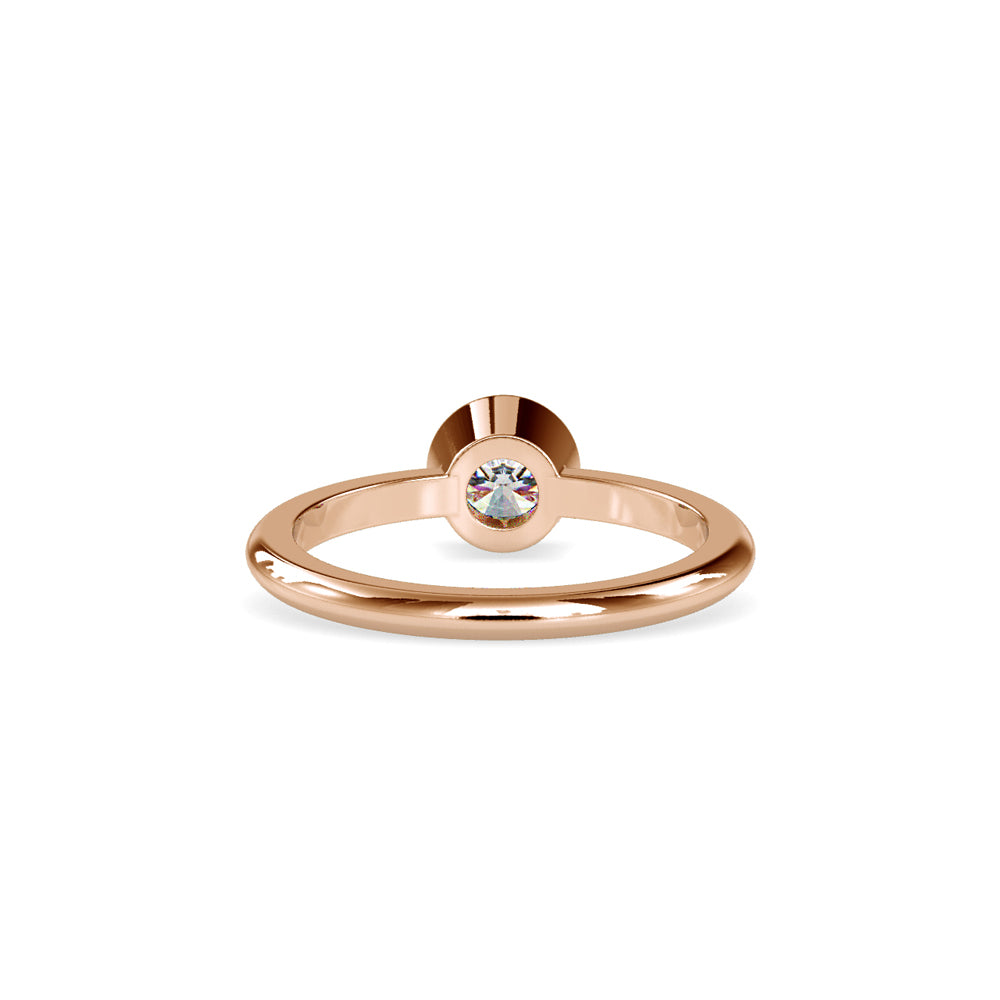 Brilliant Round Cut Diamond Engagement Ring Rose gold