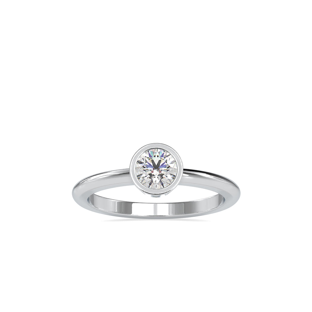 Brilliant Round Cut Diamond Engagement Ring Platinum