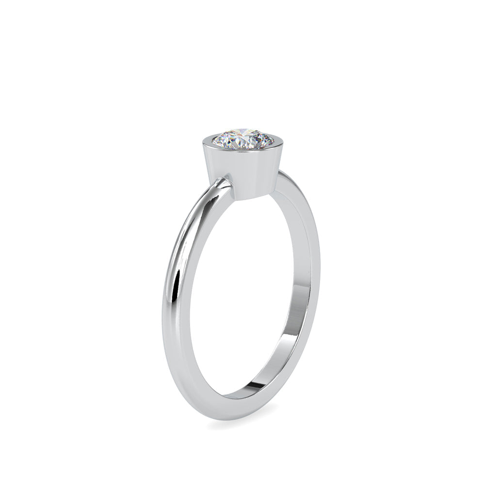 Brilliant Round Cut Diamond Engagement Ring White gold