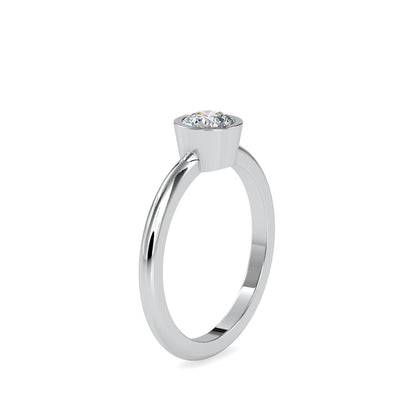 Brilliant Round Cut Diamond Engagement Ring Platinum