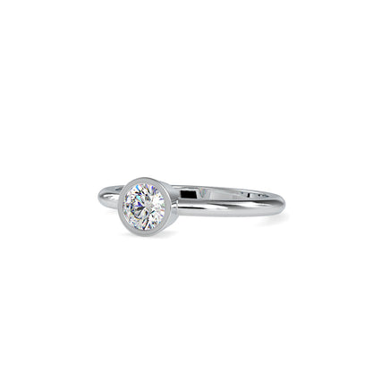 Brilliant Round Cut Diamond Engagement Ring White gold