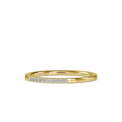 Flora Diamond Open Ring Yellow gold