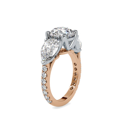 Selene Circle Engagement Ring Rose gold