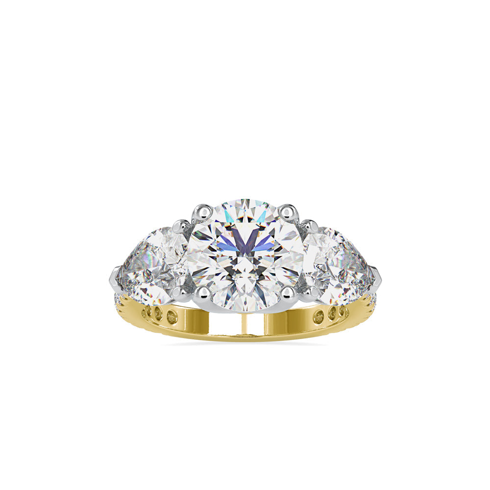 Selene Circle Engagement Ring Yellow gold