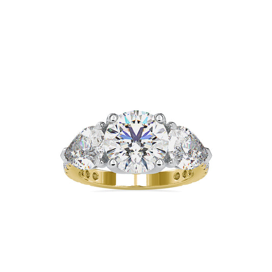 Selene Circle Engagement Ring Yellow gold