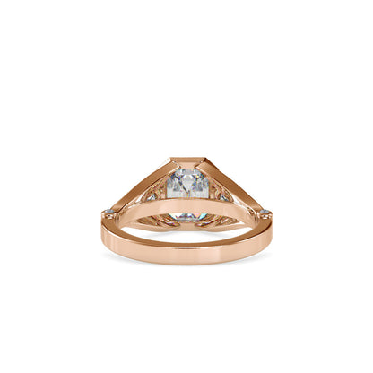 Dea Emerald Stone Diamond Ring Rose gold