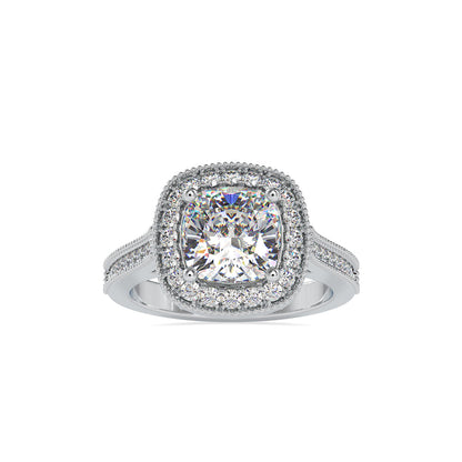 Hope Halo Stone Diamond Ring Platinum