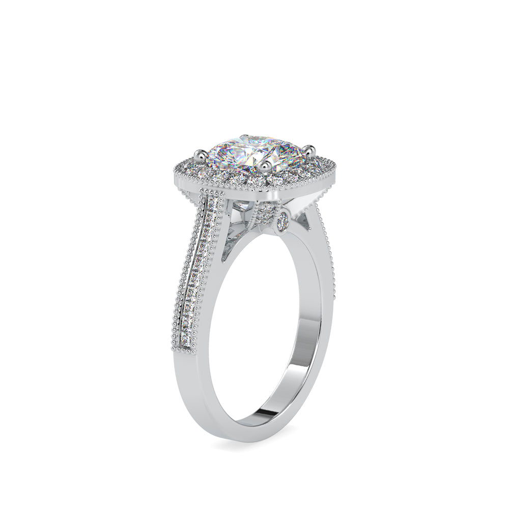 Hope Halo Stone Diamond Ring White gold