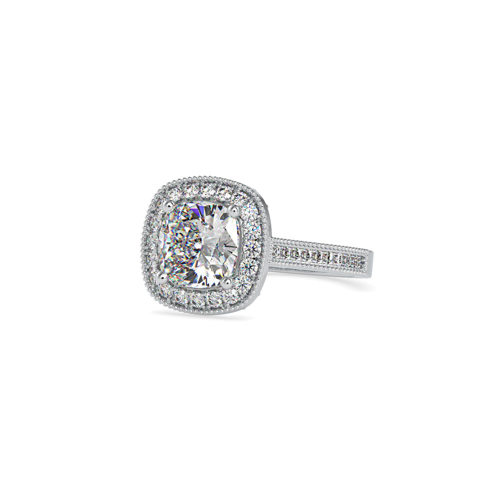 Hope Halo Stone Diamond Ring White gold