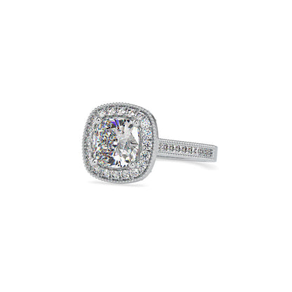 Hope Halo Stone Diamond Ring Platinum