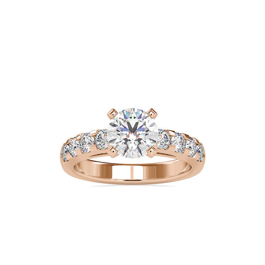 Magna Prong Stone Diamond Ring Rose gold