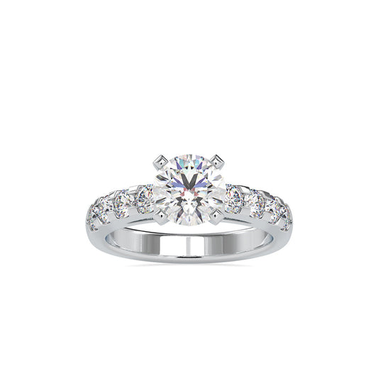 Magna Prong Stone Diamond Ring White gold