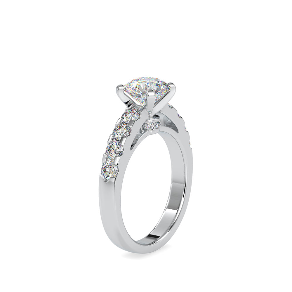 Magna Prong Stone Diamond Ring White gold