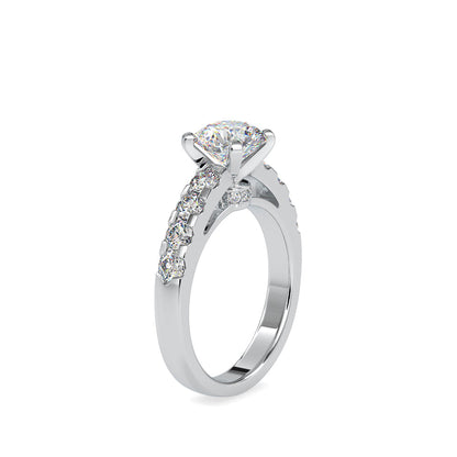 Magna Prong Stone Diamond Ring Platinum