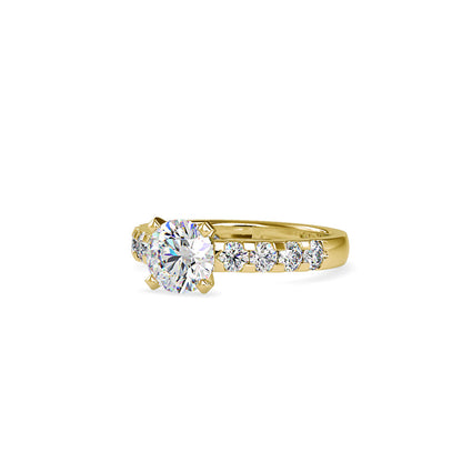 Magna Prong Stone Diamond Ring Yellow gold