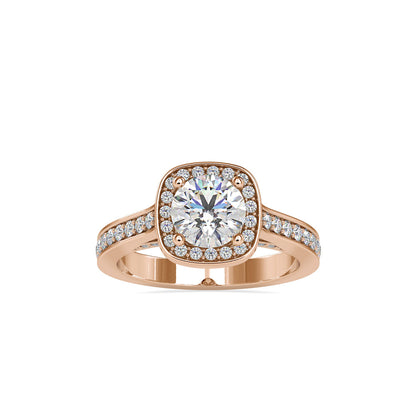 Ace Round Diamond Engagement Ring Rose gold