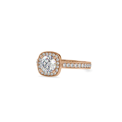 Ace Round Diamond Engagement Ring Rose gold