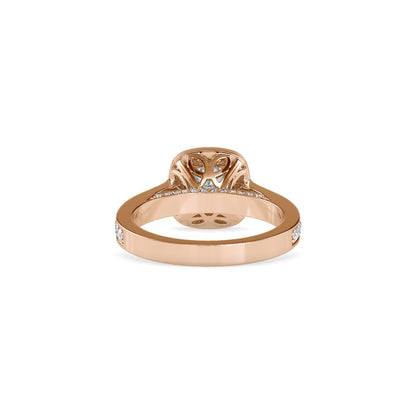 Ace Round Diamond Engagement Ring Rose gold