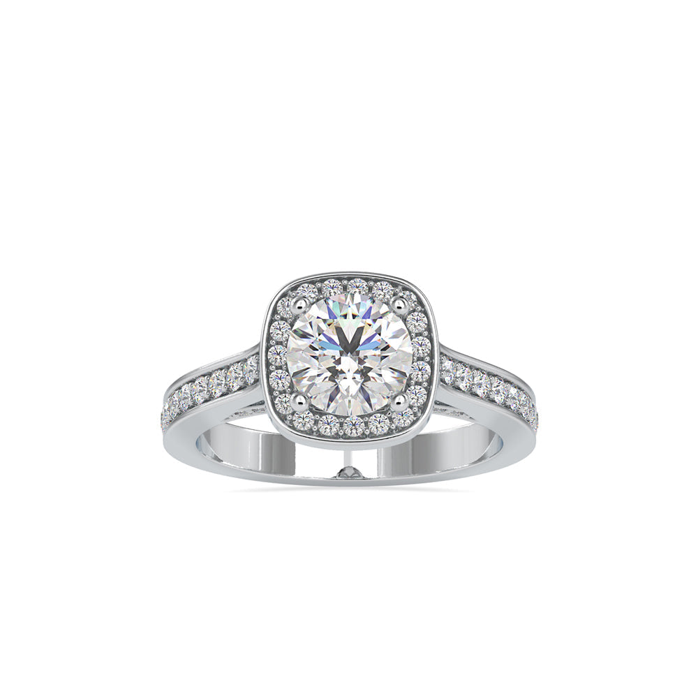 Ace Round Diamond Engagement Ring White gold