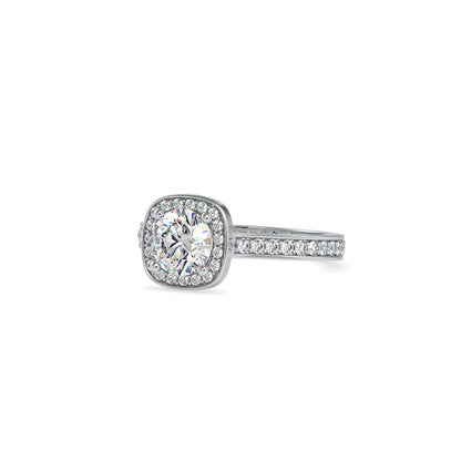 Ace Round Diamond Engagement Ring Platinum